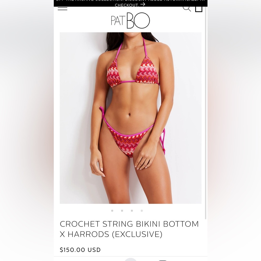 Patbo Harrods Exclusive Crochet Bikini